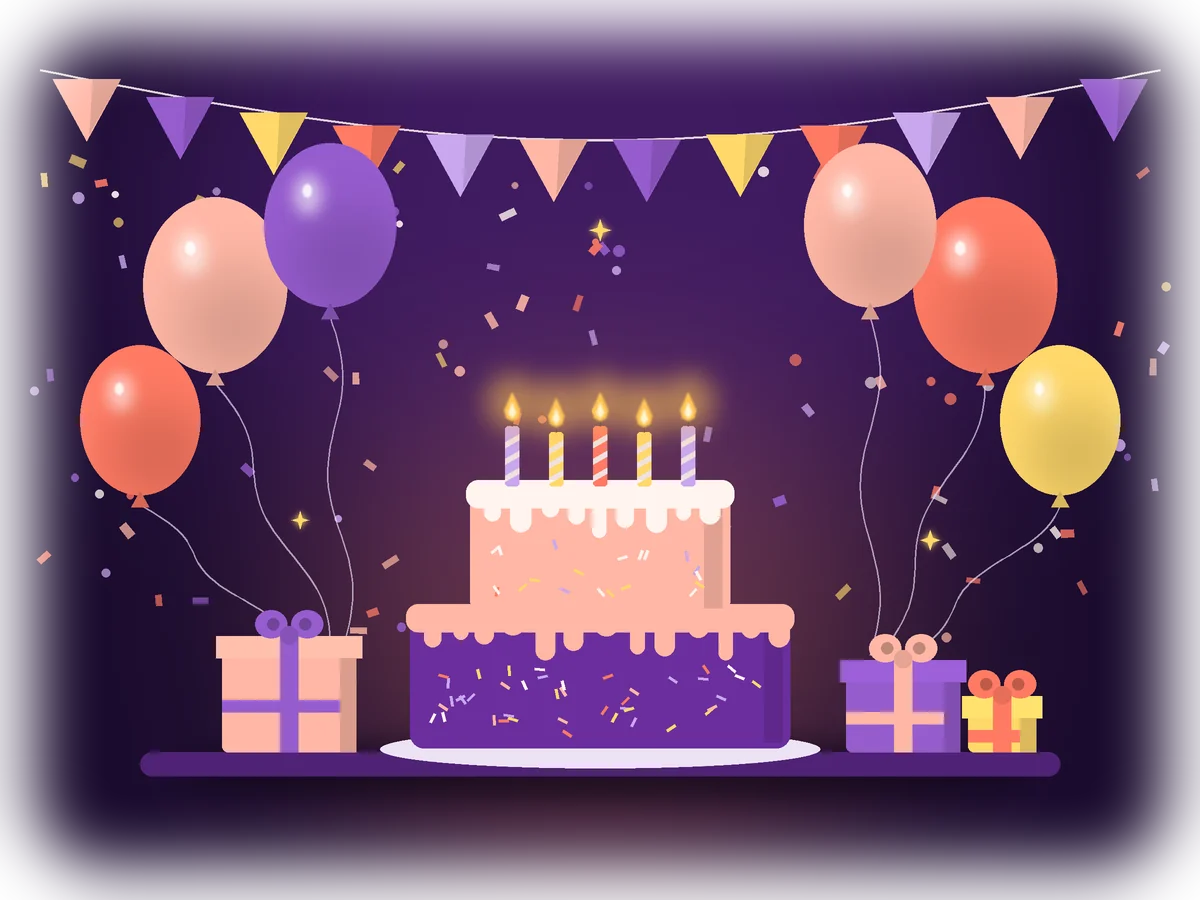 Zara’s 7th Birthday Party, an event page in the Kids’ Birthday theme